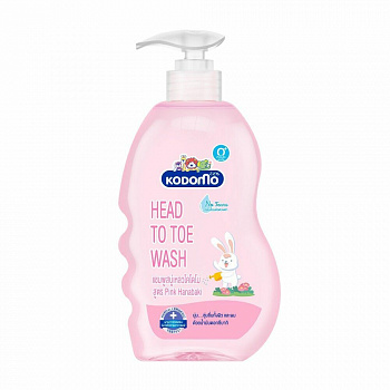 LION "Кодомо" гель для душа "От макушки до пяточек" Розовая Камелия (0+) (Pink Hanabaki) 200 мл