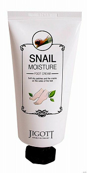 Крем для ног с улиточным муцином JIGOTT Snail Moisture Foot Cream 100мл