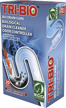 Tri-Bio Биосредство для прочистки труб, контролер запаха, суперконцентрат – 20 доз.
