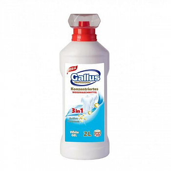 Gallus Гель для стирки белья 3 в 1 для белых тканей White 2 л