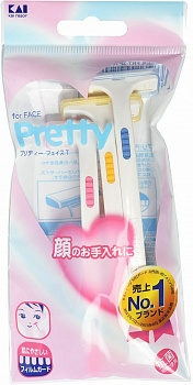 Kai-Razor Бритвенный станок женский "Pretty", одноразовый, 1 лезвиe