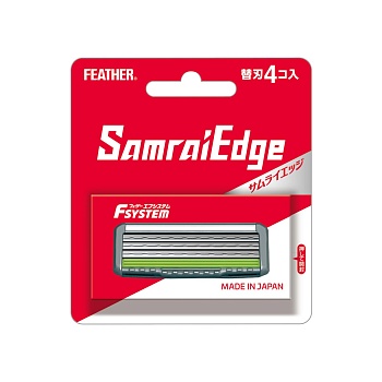 Feather Запасные кассеты с тройным лезвием для станков Feather «Samrai Edge» 4 шт.