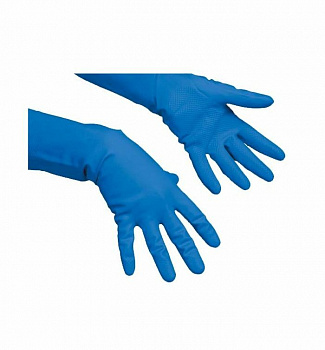 Vileda Professional Перчатки многоцелевые S голубой резиновые