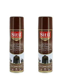 Набор Краска восстановитель для гладкой кожи Sitil Leather Renovator Spr. темно-коричневый, 250 мл 2шт