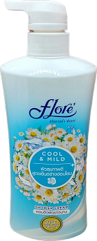 LION "Flore" Крем-гель для душа Ощущение прохлады и лёгкости (Cool & Mild Sensation) (Голубой) 450 мл