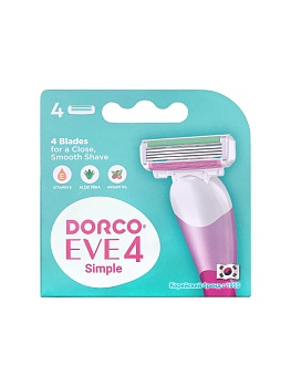 DORCO ЕVE 4  NEW (4 шт.) кассеты Женские с 4 лезвиями