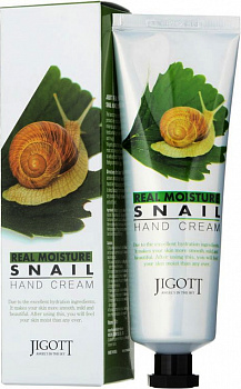 Jigott Real Moisture Snail Hand Cream Увлажняющий крем для рук с улиточным муцином