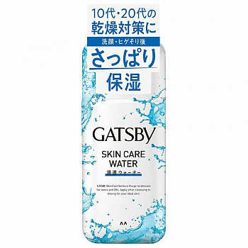 Mandom Мужской лосьон "Gatsby Skin Care Water" для ухода за кожей с Акне успокаивающий с антибактериальным и увлажняющим эффектом (для нормальной и комбинированной кожи) 170 мл