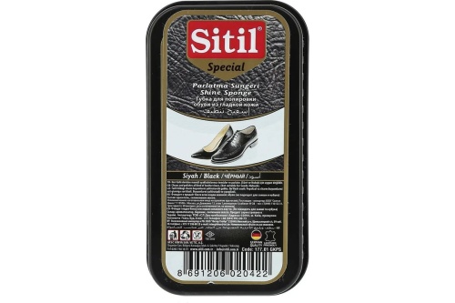 Sitil Shine Sponge губка для полировки обуви из гладкой кожи (черный) 1 шт