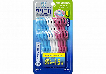 Lion Y-образная зубная нить "Clinica" для чистки межзубного пространства 18 шт