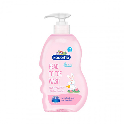 Lion "Кодомо" гель для душа "От макушки до пяточек" Розовая Камелия (0+) (Pink Hanabaki) 400 мл