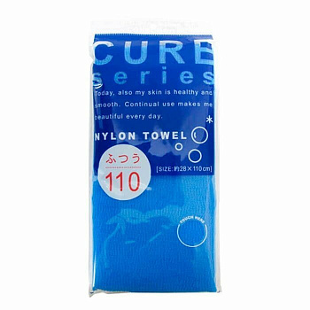 OHE CURE series Мочалка для тела средней жёсткости, 110 см. синяя