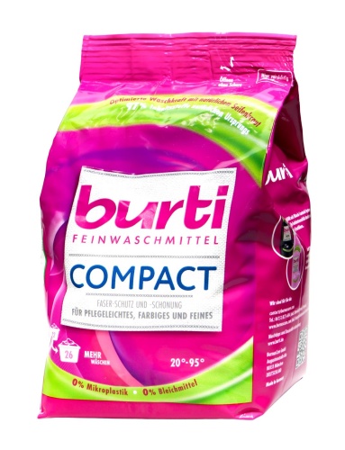 Burti порошок для стирки Compact (компакт), концентрат, для цветных и тонких тканей 1,3 кг