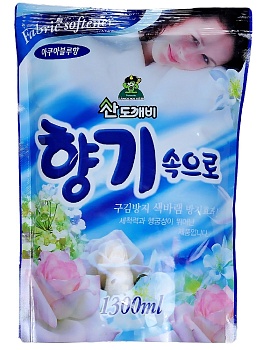 Sandokkaebi Кондиционер для белья Soft Aroma Aqua Blue Свежесть океана, запасной блок, 1300 мл