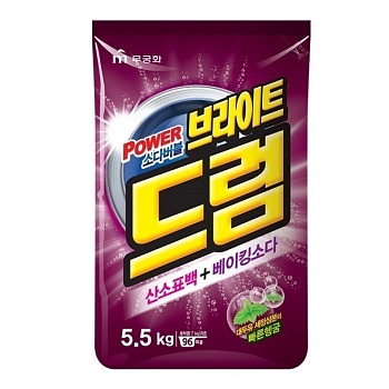 Mukunghwa Стиральный порошок "Двойная яркость и отбеливание" с кислород. отбелив-м и содой 5,5 кг