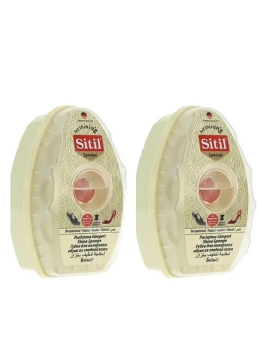 Набор Self Shining, бесцветный, губка с дозатором для полировки обуви из гладкой кожи, Sitil Цвет: бесцветный; 2шт