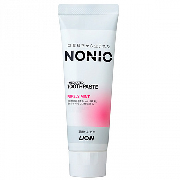 LION "NONIO" Зубная паста отбеливающего и длительного действия с охлаждающим мятным вкусом, 130 г