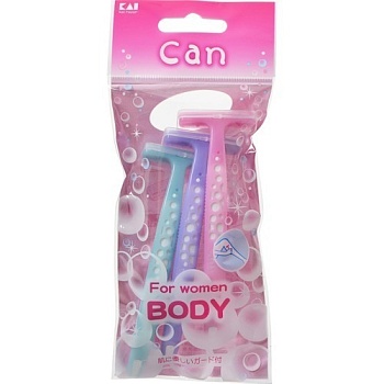 Kai-Razor Одноразовый женский бритвенный станок с одним лезвием, 3 шт