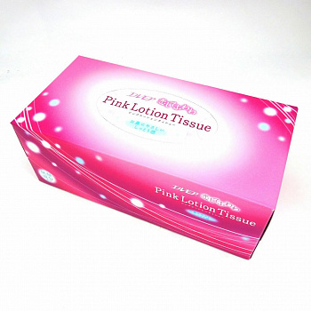 "Kami Shodji" "ELLEMOI" "Pink" Бумажные розовые двухслойные салфетки с коэнзимом Q10 180шт (1 пачка)