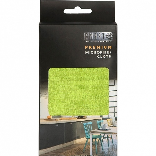 Салфетка для уборки Smart Microfiber Макси 40х40, салатовый, серия Premium