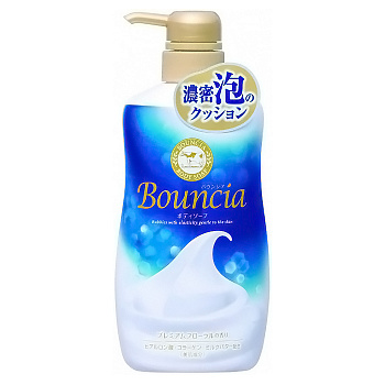 Cow Brand Soap Kyoshinsha Co., Ltd Жидкое увлажняющее мыло для тела "Взбитые сливки" с гиалуроновой кислотой и коллагеном и ароматом свежести 500 мл