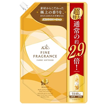 Nissan FaFa Антистатический кондиционер FaFa Fine Fragrance "Beaute" для белья с ароматом цветов, мускуса и сандалового дерева, мягкая упаковка с крышкой 1440 мл