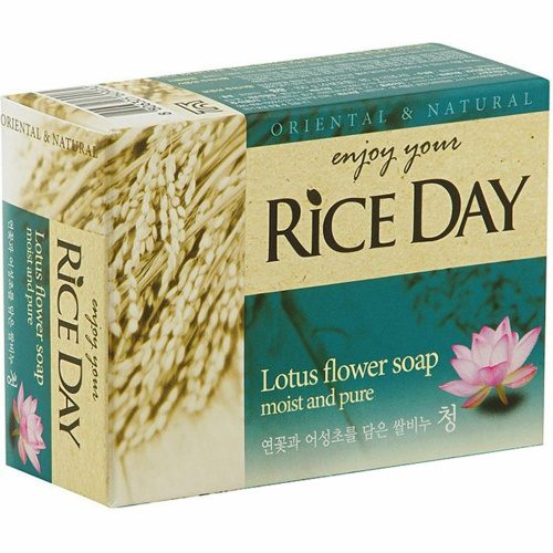 Lion Mыло туалетное rice day с экстрактом лотоса и хауттюнией 100 г