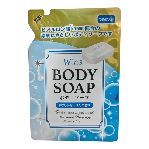 Nihon Detergent Крем-мыло "Wins Body Soap" для тела с гиалуроновой кислотой и богатым ароматом 340 г