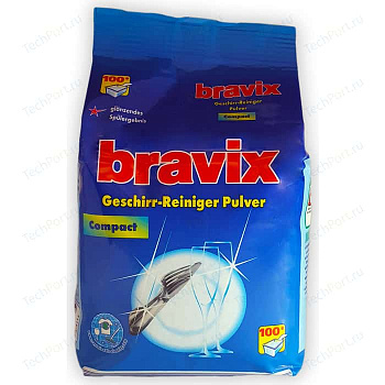 Bravix порошок для посудомоечной машины 100 загрузок 1,8 кг