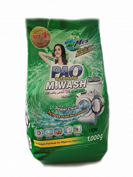 LION PAO Стиральный порошок M Wash Regular 1000 г