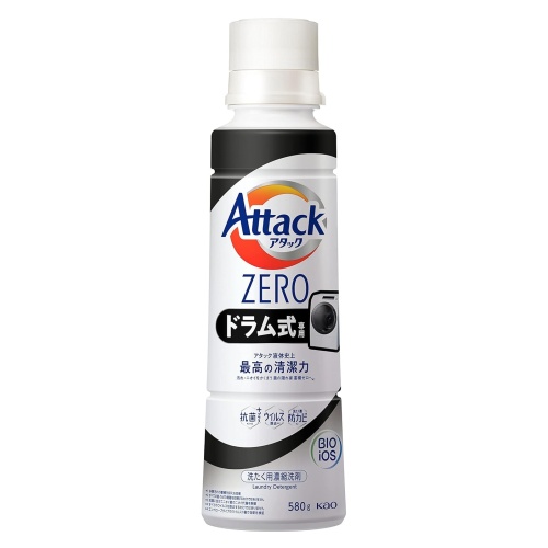 KAO Жидкое средство для стирки "Attack ZERO" (суперконцентрат, с защитой от повторного оседания грязи при стирке) 580 г, флакон