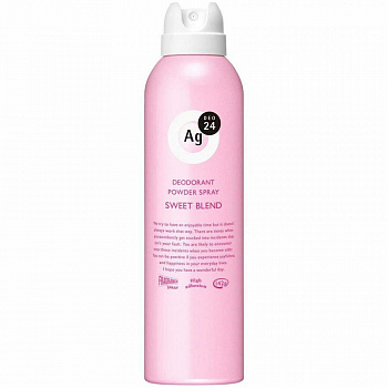 SHISEIDO "Ag DEO24" Спрей дезодорант-антиперспирант с ионами серебра со сладким ароматом 142 г