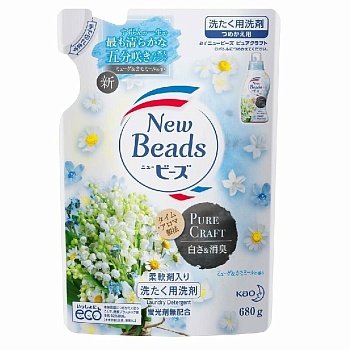 KAO ATTACK New Beads Концентрированный гель для стирки с кондиционером Ландыш (сменный блок) 0,68 кг