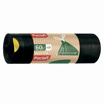 Paclan Пакеты для мусора с тесьмой ECO LINE 60 л 15 шт.