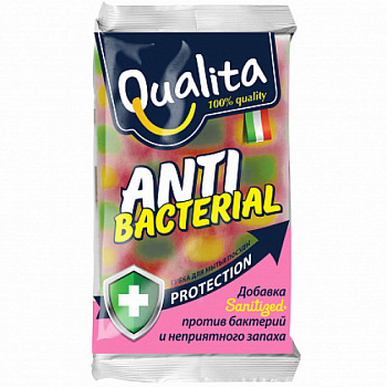 Qualita Губка для мытья посуды поролоновая ANTIBACTERIAL 1 шт