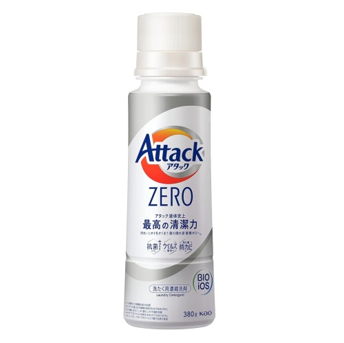 KAO Жидкое средство для стирки "Attack ZERO" (суперконцентрат, для любых типов стиральных машин) 380 г