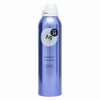SHISEIDO "Ag DEO24" Спрей дезодорант-антиперспирант для ног с ионами серебра без запаха 142 г