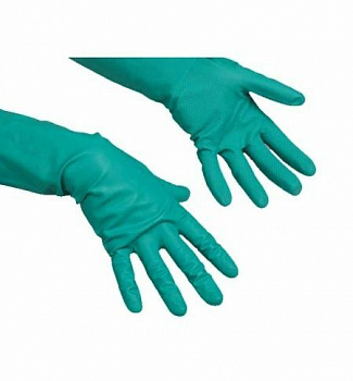 Vileda Professional Перчатки универсальные XL зеленые резиновые