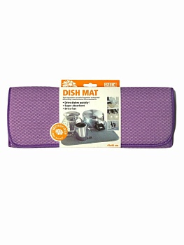 Коврик для сушки посуды SMART фиолетовый , 41 см х 46 см х 2 см, 1 шт