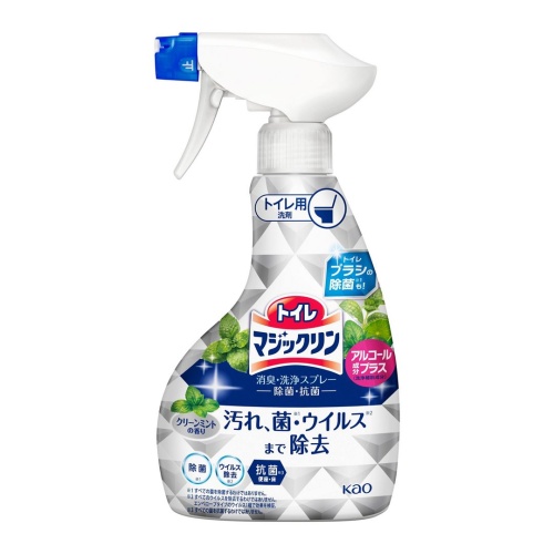 KAO Чистящее и дезодорирующее пенящееся средство "Magiсclean" для туалета «Мята» (протирание сиденья и обработка унитаза / спиртовой спрей) 350 мл