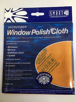 Smart Microfiber Салфетка для стекла из микрофибры 50*40 см оранжевая