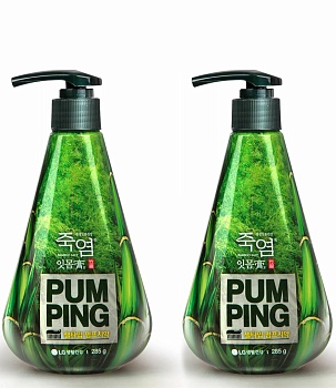 Набор LG Perioe Зубная паста Pumping Bamboo Salt Gum Care, с бамбуковой солью, для профилактики проблем с деснами, 285 г 2шт