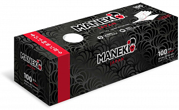 Maneki Подушечки ватные гигиенич BLACK&WHITE 5-слойные прямоугольные с пресс-линией 100 шт