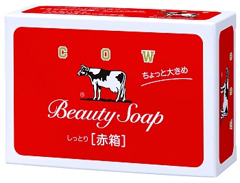 COW Молочное увлажняющее туалетное мыло с пудровым ароматом роз «Beauty Soap» кусок 125 г