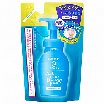 SHISEIDO "SENKA" "All Clear" Мусс для умывания и снятия макияжа (м/у) 130 мл