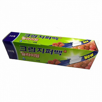 Clean Wrap Плотные полиэтиленовые пакеты на молнии для хранения и замораживания горячих и холодных пищевых продуктов 27см*28см, 15 шт
