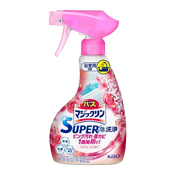 KAO Жидкость чистящая для ванны "Magiсclean" (предотвращающая образование розовой и чёрной плесени, с антибактериальным эффектом, аромат розы) 350 мл