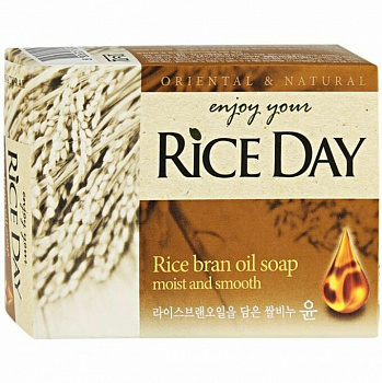 Lion Мыло туалетное rice day с экстрактом рисовых отрубей 100 г