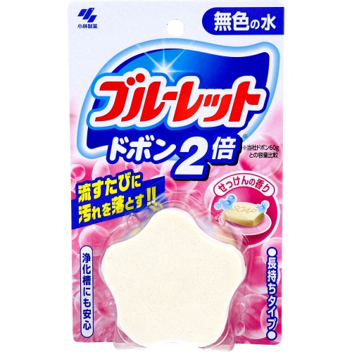 Kobayashi Таблетка "Bluelet Dobon W" для бачка унитаза «Bluelet - свежесть» (двойная) 120 г