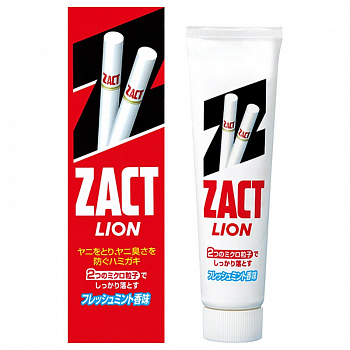 Lion Зубная паста "Zact", для устранения никотинового налета и запаха табака 150 г